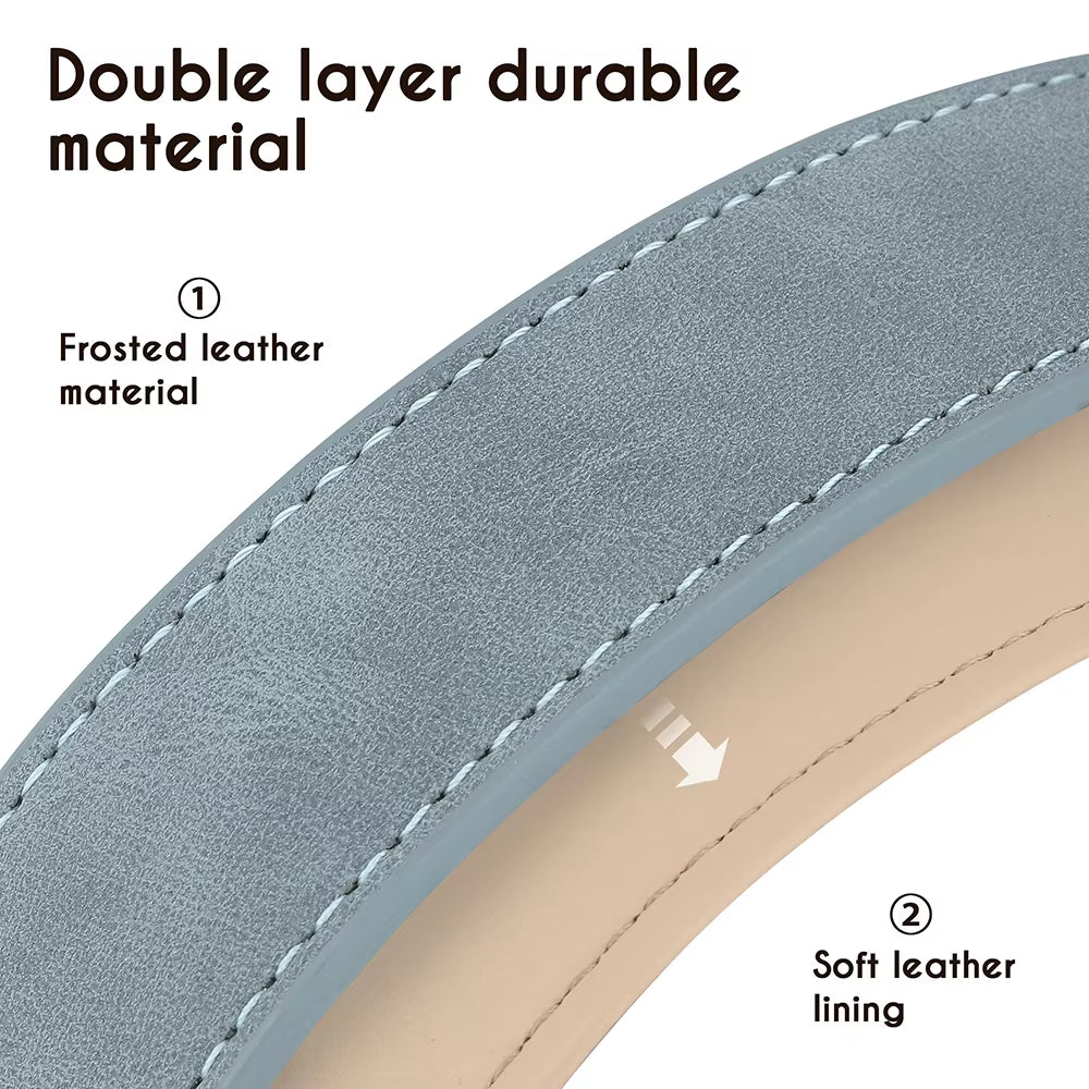 Premium Leather Dog Collar with Soft Padding - Adjustable for Small, Medium, and Large Breeds