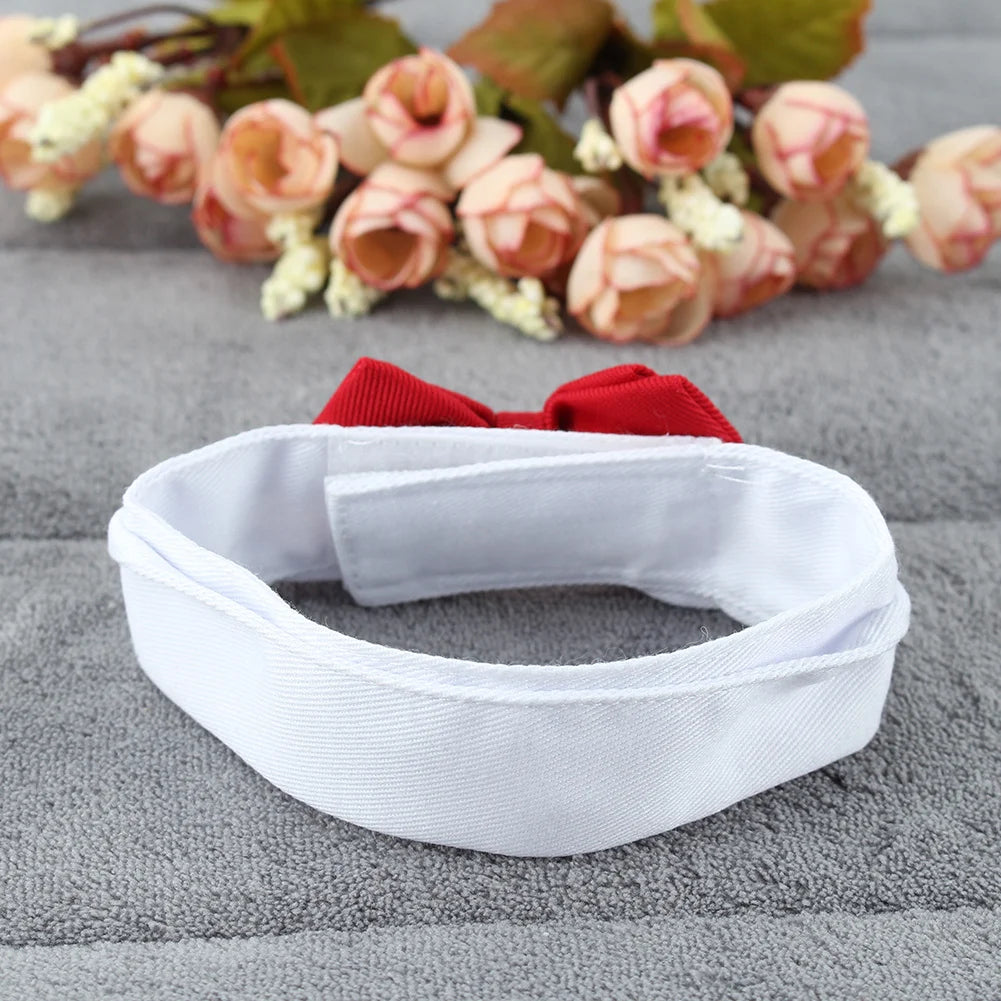Adjustable Bow Tie Collar for Pets - Suitable for Dogs and Cats, Ideal for Holidays and Weddings, Elegant Grooming Accessory
