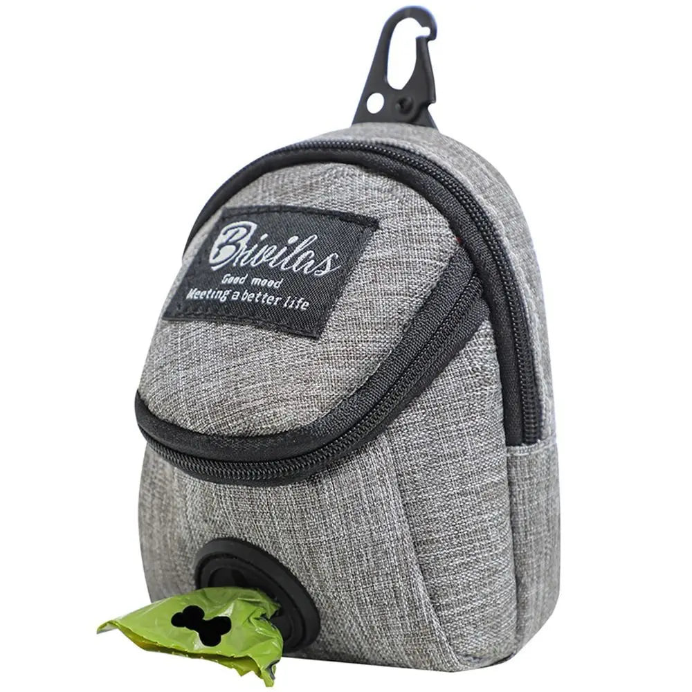 Portable Dog Training Treat Bag with Poop Bag Dispenser - Outdoor Pet Accessory for Rewarding Puppies