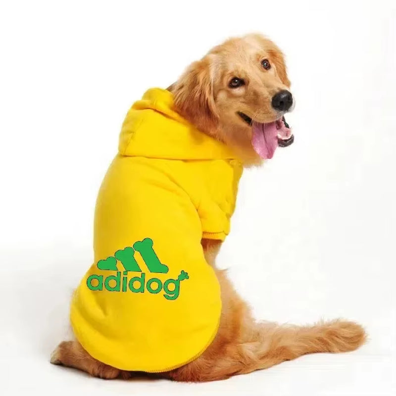 Adidog Autumn/Winter Dog Hoodies - Warm Coats for Medium to Large Breeds, Perfect for French Bulldogs and Puppies