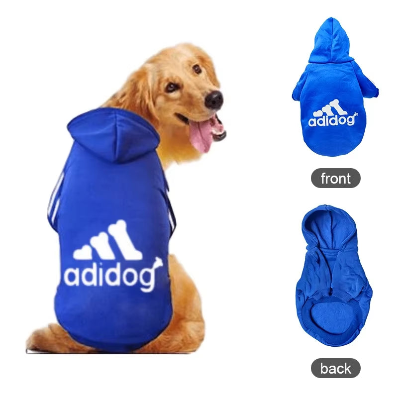 Adidog Autumn/Winter Dog Hoodies - Warm Coats for Medium to Large Breeds, Perfect for French Bulldogs and Puppies