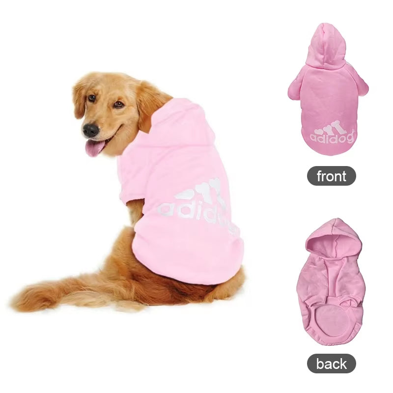 Adidog Autumn/Winter Dog Hoodies - Warm Coats for Medium to Large Breeds, Perfect for French Bulldogs and Puppies