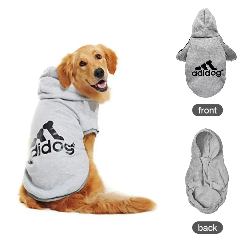 Adidog Autumn/Winter Dog Hoodies - Warm Coats for Medium to Large Breeds, Perfect for French Bulldogs and Puppies