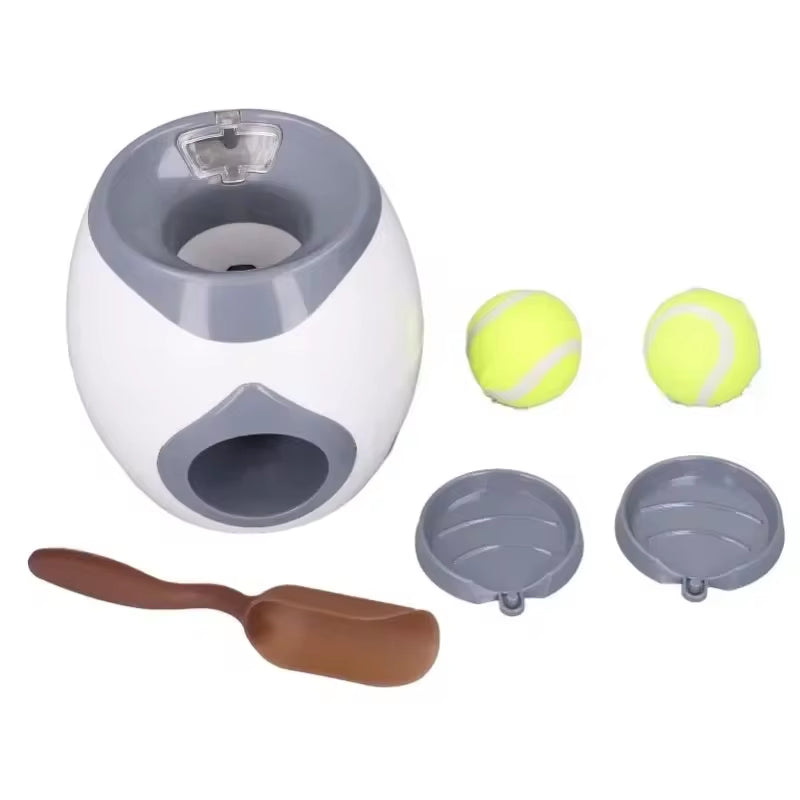 Automatic Tennis Ball Launcher for Medium Dogs - Interactive Training Device and Smart Feeder