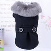 Winter Apparel for Small to Medium Dogs and Cats - Fur Collar Jacket and Sweater with Warm Padded Design