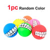 Rubber Squeaky Dog Chew Toy - Bite Resistant Cleaning Ball for Small Puppies, 7cm Diameter