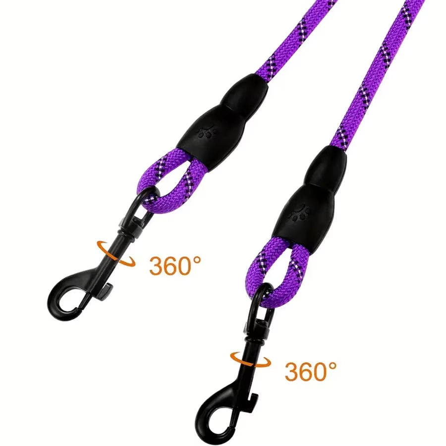 Dual Dog Leash with 360-Degree Swivel - Tangle-Free Walking Solution for Small Dogs - Enhanced Safety and Enjoyment During Walks