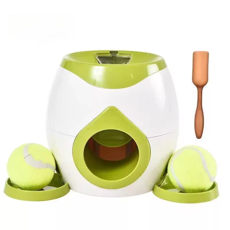 Automatic Tennis Ball Launcher for Medium Dogs - Interactive Training Device and Smart Feeder