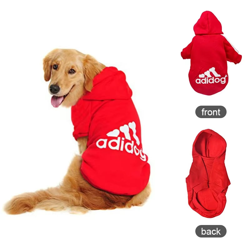 Adidog Autumn/Winter Dog Hoodies - Warm Coats for Medium to Large Breeds, Perfect for French Bulldogs and Puppies