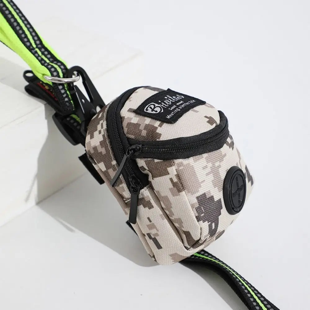 Portable Dog Training Treat Bag with Poop Bag Dispenser - Outdoor Pet Accessory for Rewarding Puppies