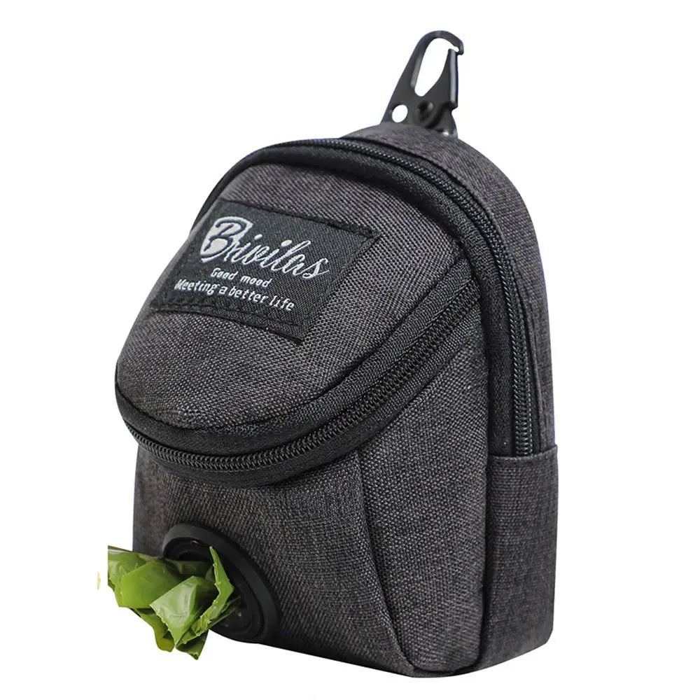 Portable Dog Training Treat Bag with Poop Bag Dispenser - Outdoor Pet Accessory for Rewarding Puppies