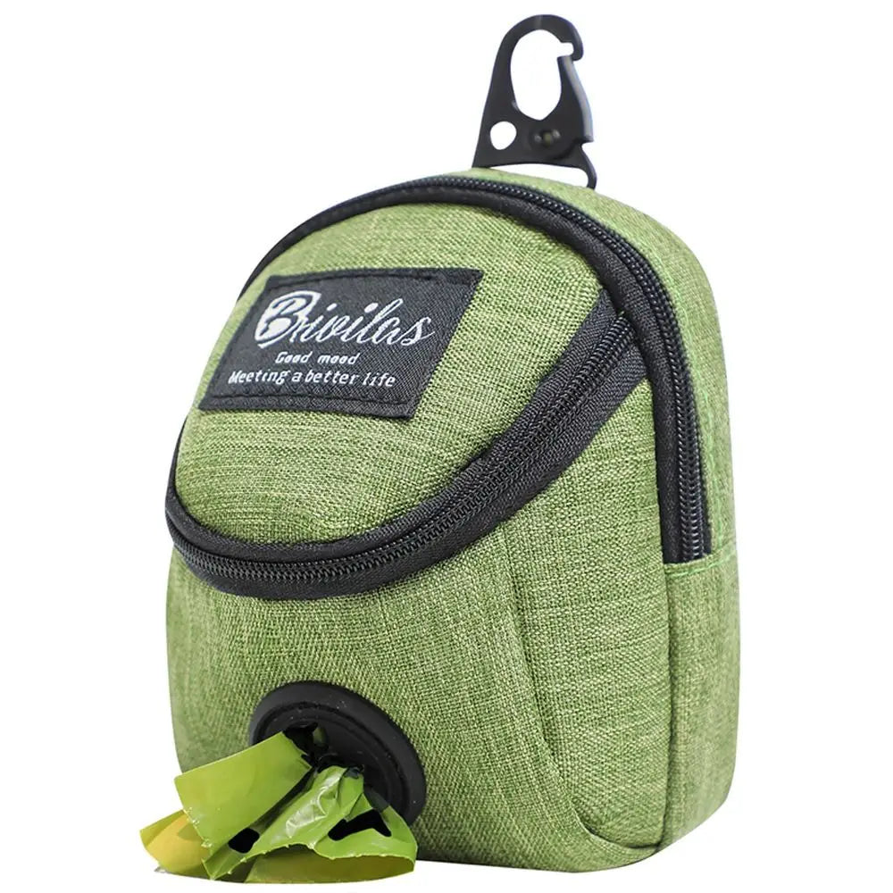 Portable Dog Training Treat Bag with Poop Bag Dispenser - Outdoor Pet Accessory for Rewarding Puppies
